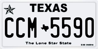 TX license plate CCM5590
