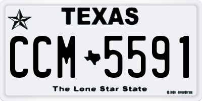 TX license plate CCM5591