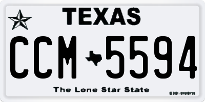 TX license plate CCM5594