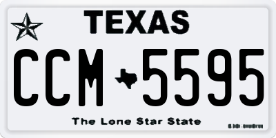 TX license plate CCM5595