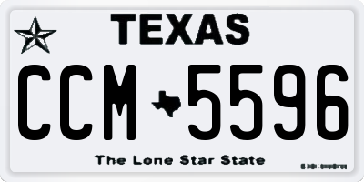 TX license plate CCM5596
