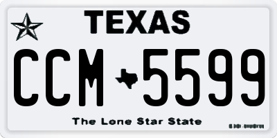 TX license plate CCM5599