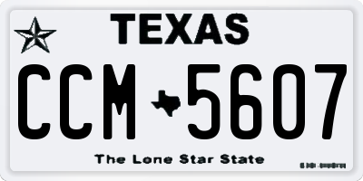 TX license plate CCM5607