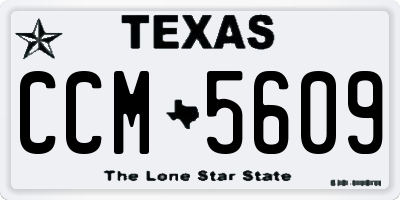 TX license plate CCM5609