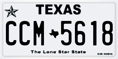 TX license plate CCM5618