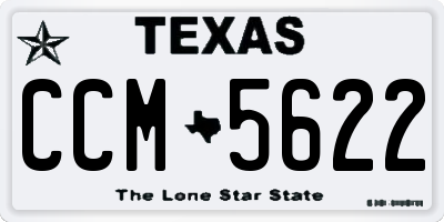 TX license plate CCM5622