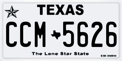 TX license plate CCM5626