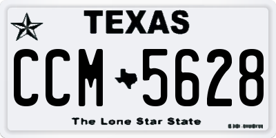 TX license plate CCM5628
