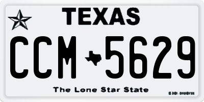 TX license plate CCM5629