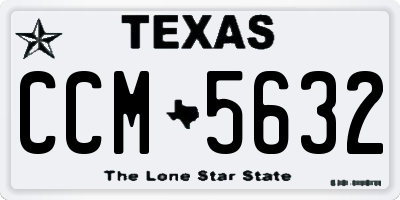 TX license plate CCM5632