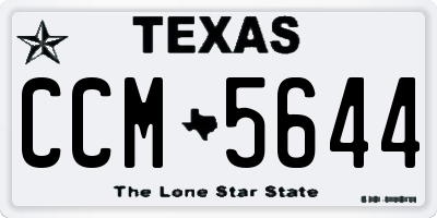 TX license plate CCM5644