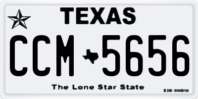 TX license plate CCM5656