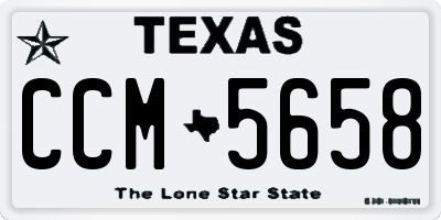 TX license plate CCM5658