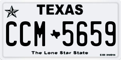TX license plate CCM5659