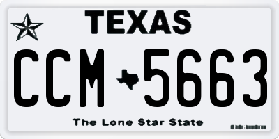 TX license plate CCM5663