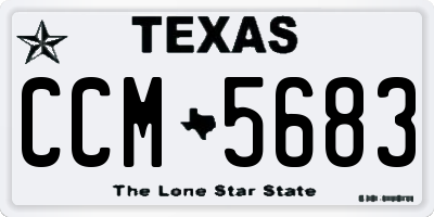 TX license plate CCM5683