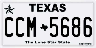 TX license plate CCM5686