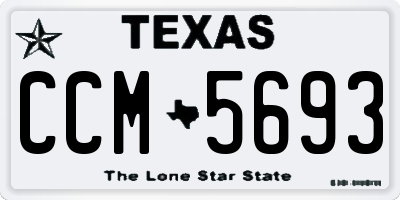 TX license plate CCM5693
