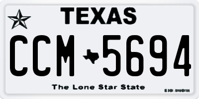 TX license plate CCM5694