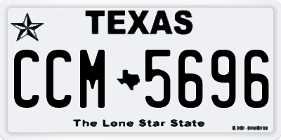 TX license plate CCM5696