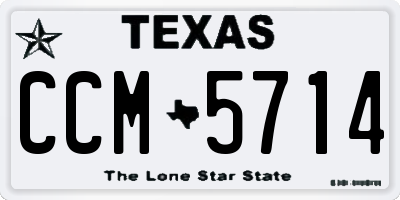 TX license plate CCM5714