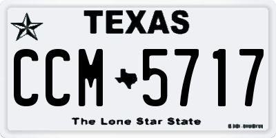 TX license plate CCM5717