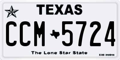 TX license plate CCM5724