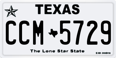 TX license plate CCM5729
