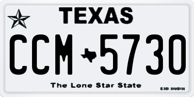 TX license plate CCM5730