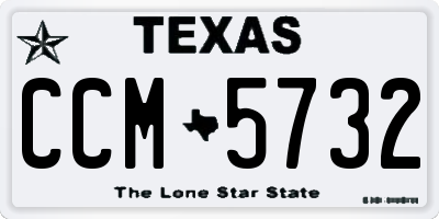 TX license plate CCM5732