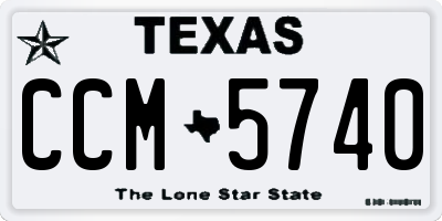 TX license plate CCM5740