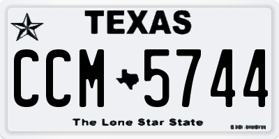 TX license plate CCM5744