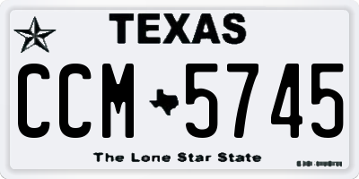 TX license plate CCM5745