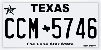 TX license plate CCM5746