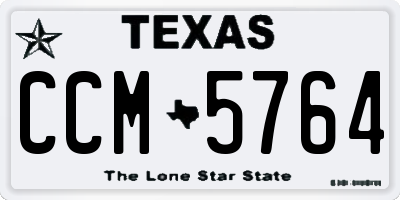 TX license plate CCM5764