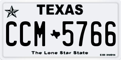 TX license plate CCM5766