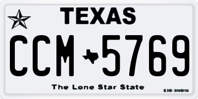 TX license plate CCM5769