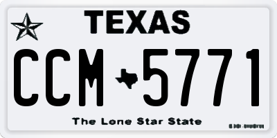 TX license plate CCM5771