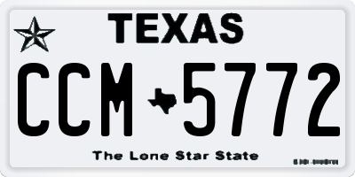 TX license plate CCM5772