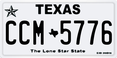 TX license plate CCM5776