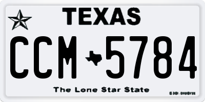 TX license plate CCM5784