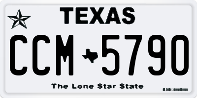 TX license plate CCM5790