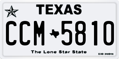 TX license plate CCM5810