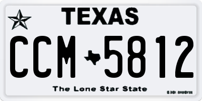 TX license plate CCM5812
