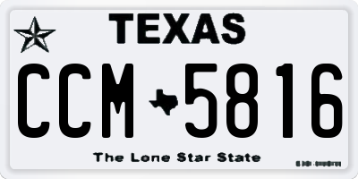TX license plate CCM5816