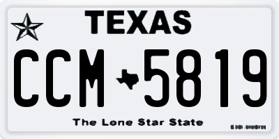 TX license plate CCM5819