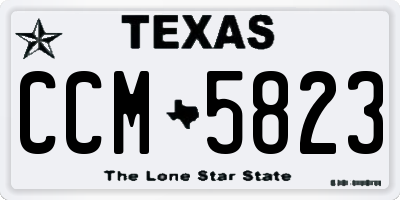 TX license plate CCM5823
