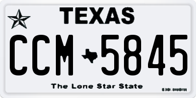 TX license plate CCM5845