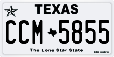 TX license plate CCM5855