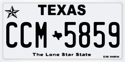 TX license plate CCM5859